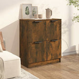 Sideboard Smoked Oak 60x30x70 cm Engineered Wood - Side View
