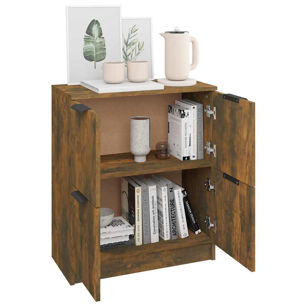 Sideboard Smoked Oak 60x30x70 cm Engineered Wood