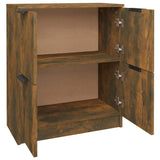 Sideboard Smoked Oak 60x30x70 cm Engineered Wood - Close-Up Angle