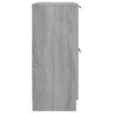 Sideboard Grey Sonoma 60x30x70 cm Engineered Wood - Rear View