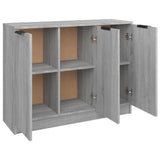 Sideboard Grey Sonoma 90.5x30x70 cm Engineered Wood - Close-Up Angle