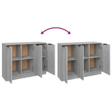 Sideboard Grey Sonoma 90.5x30x70 cm Engineered Wood - Low Angle