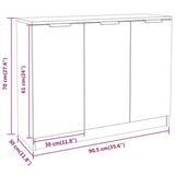 Sideboard Grey Sonoma 90.5x30x70 cm Engineered Wood - Extra Image