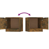 Bedside Cabinets 2 pcs Smoked Oak 40x39x40 cm - Extra Image