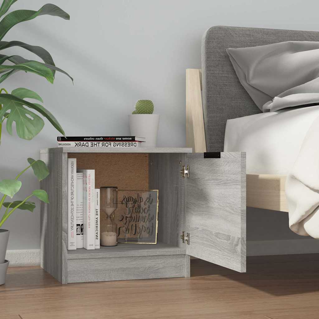Bedside Cabinet Grey Sonoma 40x39x40 cm