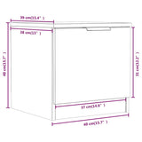 Bedside Cabinet Grey Sonoma 40x39x40 cm - Extra Image