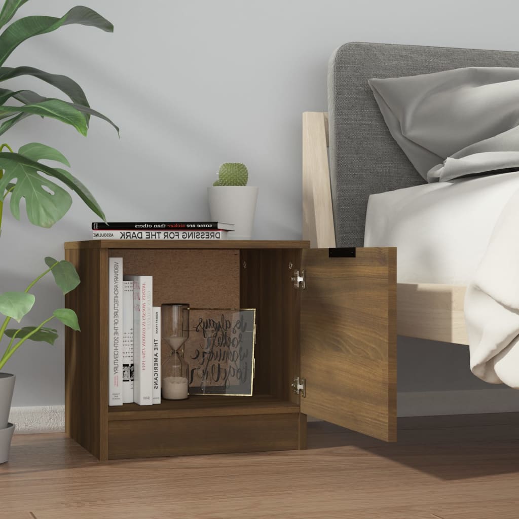 Bedside Cabinets 2 pcs Brown Oak 40x39x40 cm