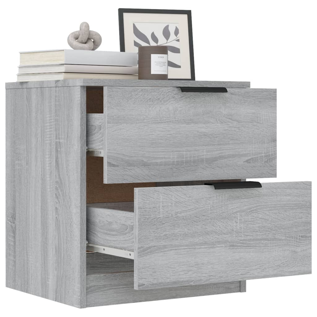 Bedside Cabinet Grey Sonoma Engineered Wood