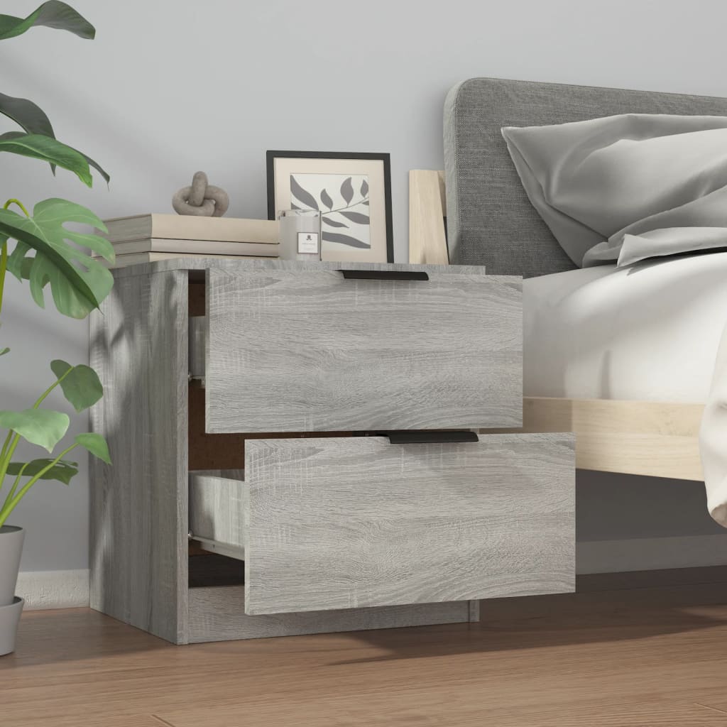 Bedside Cabinet Grey Sonoma Engineered Wood