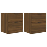 Bedside Cabinets 2 pcs Brown Oak Engineered Wood