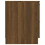 Bedside Cabinets 2 pcs Brown Oak Engineered Wood