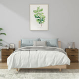 Bedside Cabinets 2 pcs Brown Oak Engineered Wood