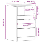 Bedside Cabinets 2 pcs Smoked Oak Engineered Wood