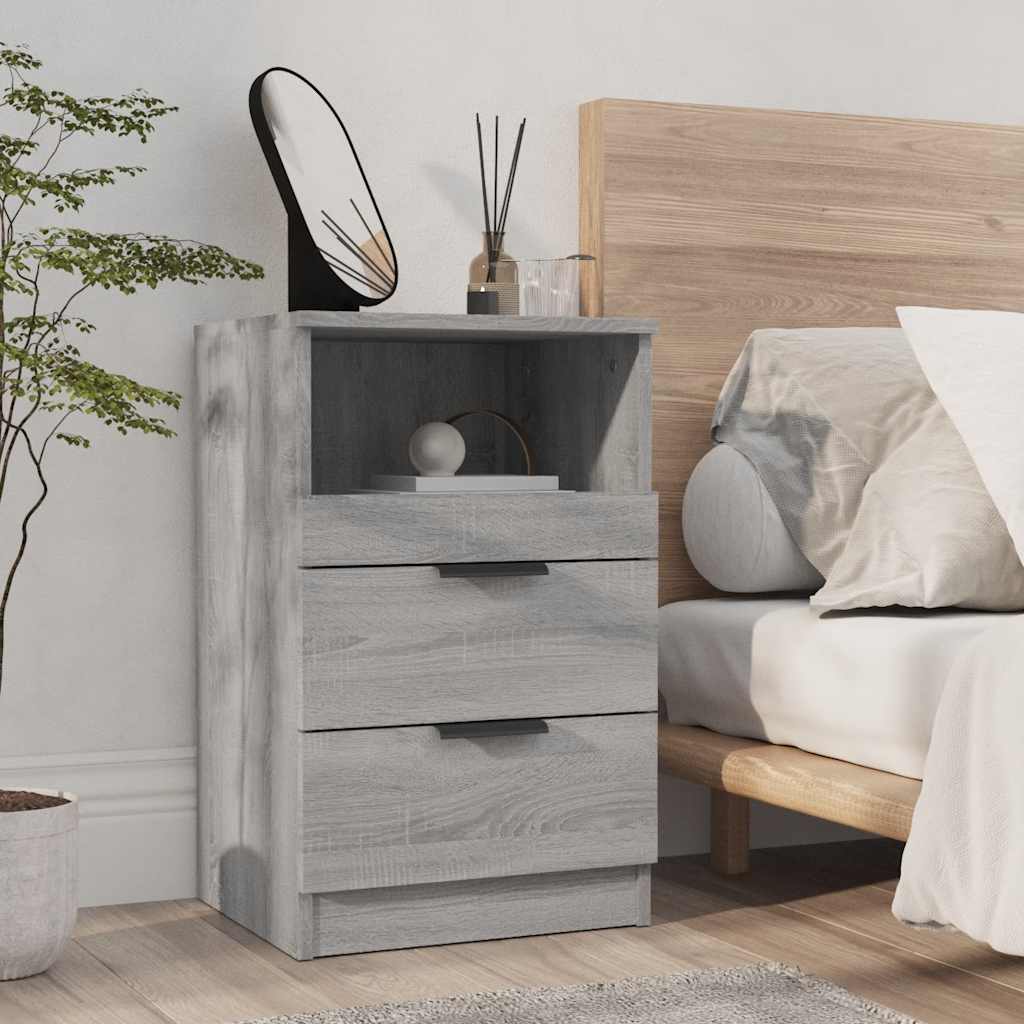 Bedside Cabinet Grey Sonoma Engineered Wood