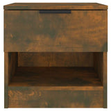 Bedside Cabinets 2 pcs Smoked Oak Engineered Wood - Top-Down View