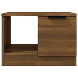 Coffee Table Brown Oak 50x50x36 cm Engineered Wood - 45-Degree Angle