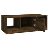 Coffee Table Smoked Oak 102x50x36 cm Engineered Wood