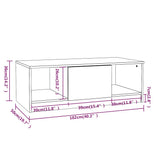 Coffee Table Grey Sonoma 102x50x36 cm Engineered Wood - Low Angle