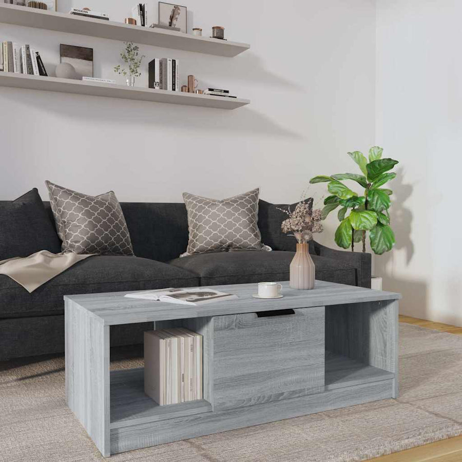 Coffee Table Grey Sonoma 102x50x36 cm Engineered Wood