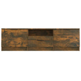 TV Cabinet Smoked Oak 140x35x40 cm Engineered Wood - Top-Down View