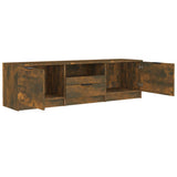 TV Cabinet Smoked Oak 140x35x40 cm Engineered Wood - 45-Degree Angle