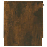 TV Cabinet Smoked Oak 140x35x40 cm Engineered Wood - Rear View