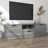 TV Cabinet Grey Sonoma 140x35x40 cm Engineered Wood - Side View