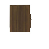 TV Cabinet Brown Oak 150x33.5x45 cm Engineered Wood - Rear View