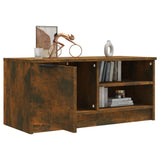 TV Cabinet Smoked Oak 80x35x36.5 cm Engineered Wood - Close-Up Angle