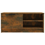 TV Cabinet Smoked Oak 80x35x36.5 cm Engineered Wood - Top-Down View