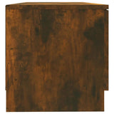 TV Cabinet Smoked Oak 80x35x36.5 cm Engineered Wood - Rear View
