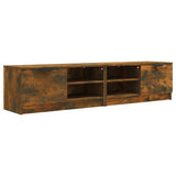 TV Cabinets 2 pcs Smoked Oak 80x35x36.5 cm Engineered Wood - Front View