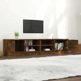 TV Cabinets 2 pcs Smoked Oak 80x35x36.5 cm Engineered Wood - Side View