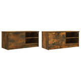 TV Cabinets 2 pcs Smoked Oak 80x35x36.5 cm Engineered Wood - Top-Down View