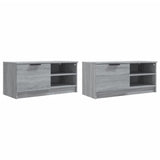 TV Cabinets 2 pcs Grey Sonoma 80x35x36.5 cm Engineered Wood - Top-Down View