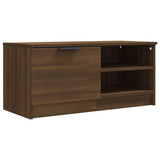 TV Cabinet Brown Oak 80x35x36.5 cm Engineered Wood - Front View