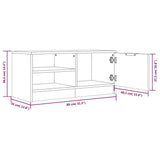 TV Cabinet Brown Oak 80x35x36.5 cm Engineered Wood - Extra Image