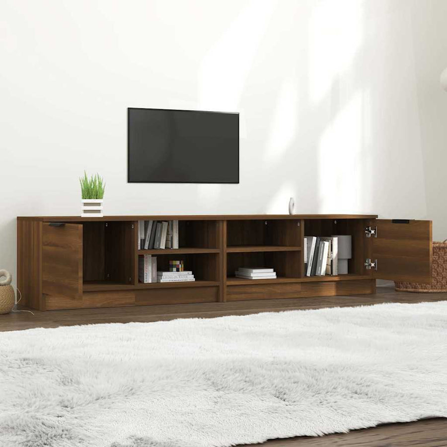 TV Cabinets 2 pcs Brown Oak 80x35x36.5 cm Engineered Wood
