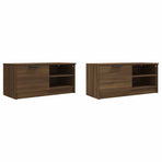 TV Cabinets 2 pcs Brown Oak 80x35x36.5 cm Engineered Wood