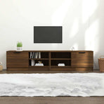 TV Cabinets 2 pcs Brown Oak 80x35x36.5 cm Engineered Wood
