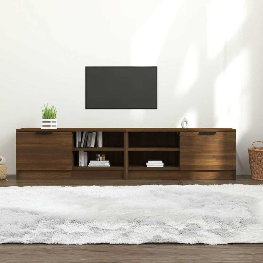 TV Cabinets 2 pcs Brown Oak 80x35x36.5 cm Engineered Wood