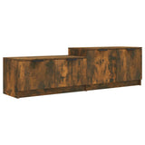 TV Cabinet Smoked Oak 158.5x36x45 cm Engineered Wood - Front View