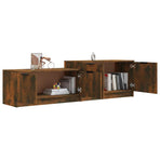 TV Cabinet Smoked Oak 158.5x36x45 cm Engineered Wood