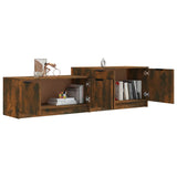 TV Cabinet Smoked Oak 158.5x36x45 cm Engineered Wood - Top-Down View