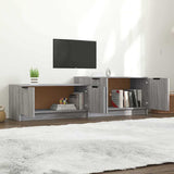 TV Cabinet Grey Sonoma 158.5x36x45 cm Engineered Wood - Side View