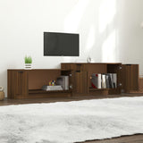 TV Cabinet Brown Oak 158.5x36x45 cm Engineered Wood - Side View