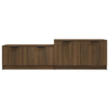 TV Cabinet Brown Oak 158.5x36x45 cm Engineered Wood - 45-Degree Angle