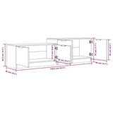 TV Cabinet Brown Oak 158.5x36x45 cm Engineered Wood