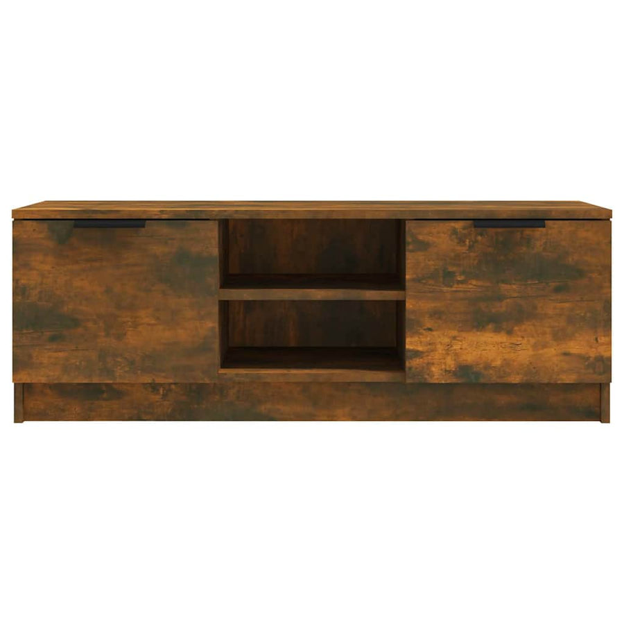 TV Cabinet Smoked Oak 102x35x36.5 cm Engineered Wood