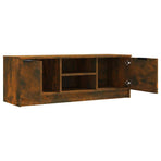 TV Cabinet Smoked Oak 102x35x36.5 cm Engineered Wood